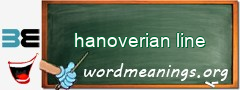 WordMeaning blackboard for hanoverian line